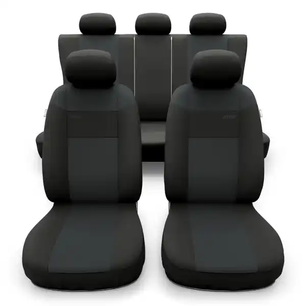 Oryginalny Uniwersalne pokrowce samochodowe do BMW X5 E53, E70, F15, G05 (2000-....) - pokrowce na fotele - Auto-Dekor - RS - ciemnoszary